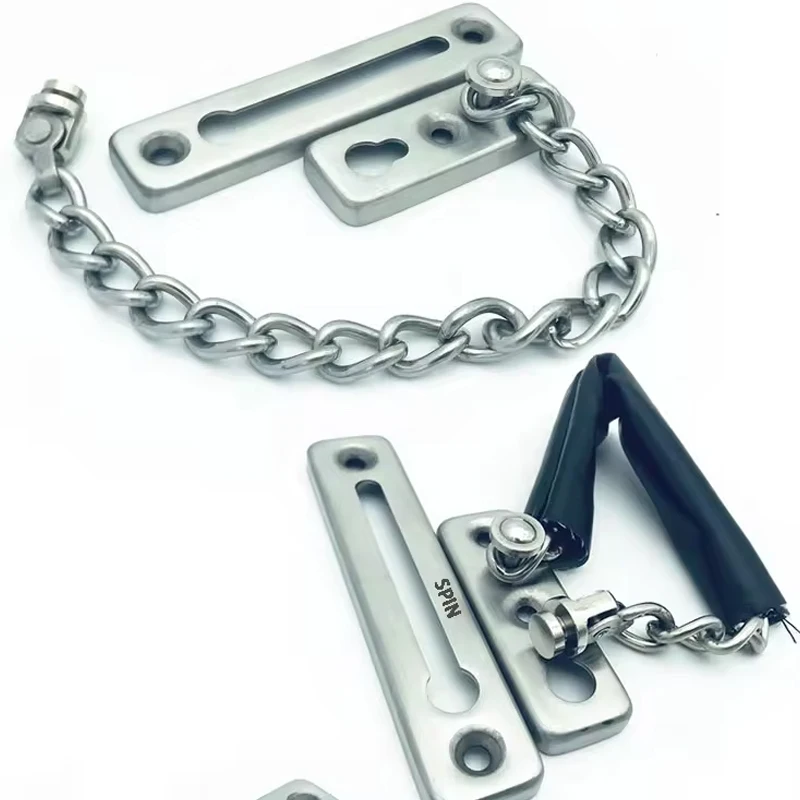 OEM Hotel Wood Door stainless steel Security Sliding opener key lock Door Chain