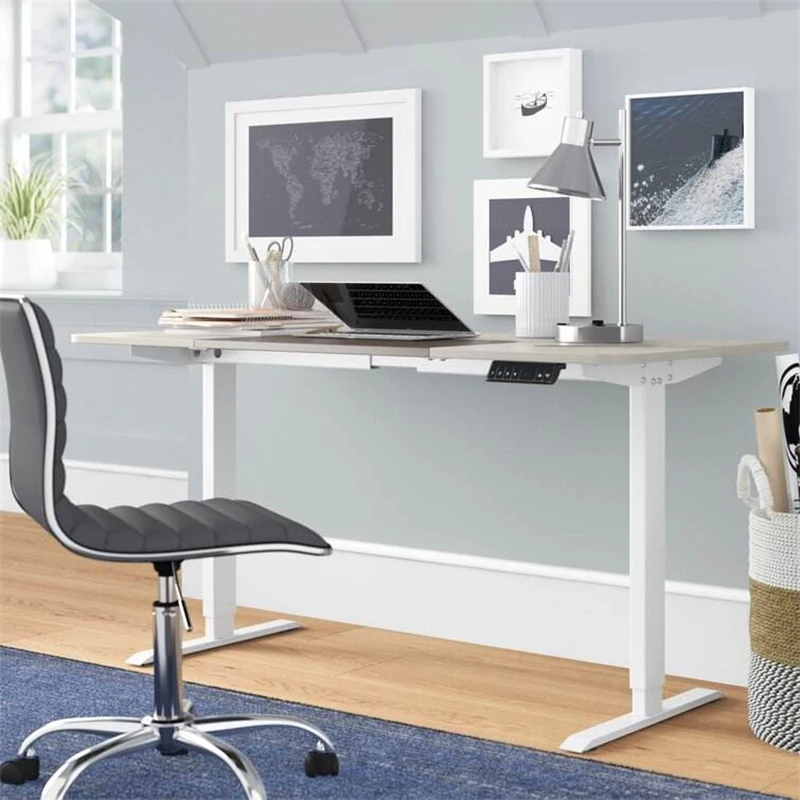 Modern Table Furniture Executive Adjustable Luxury Home Design China Glass White Height Computer L Shape Office Desk