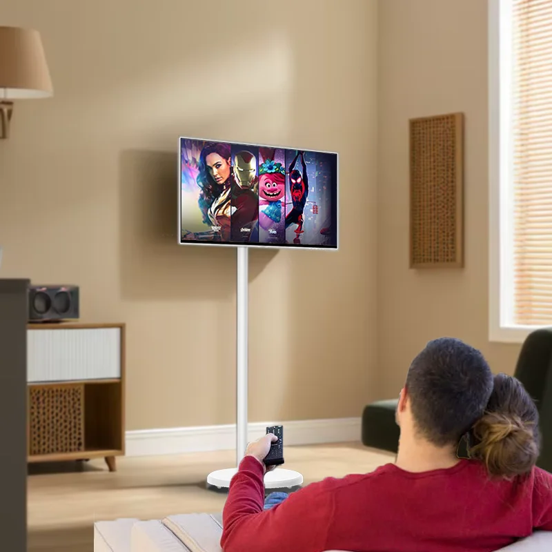 32 Inch Battery-Power Android System Incell Digital Signage Smart Tv With Removable Scroll Wheels