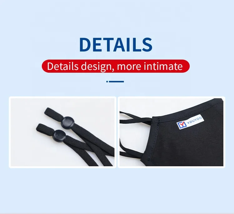 YBUYOO Reusable nano Cotton Face Mask designer face mask adjustable breathable ffp2 mask adult respirator