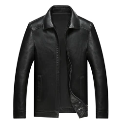 New Styling Customizable Fashion Cheap Black Casual Slim Fit Leather Bomber Jackets For Men
