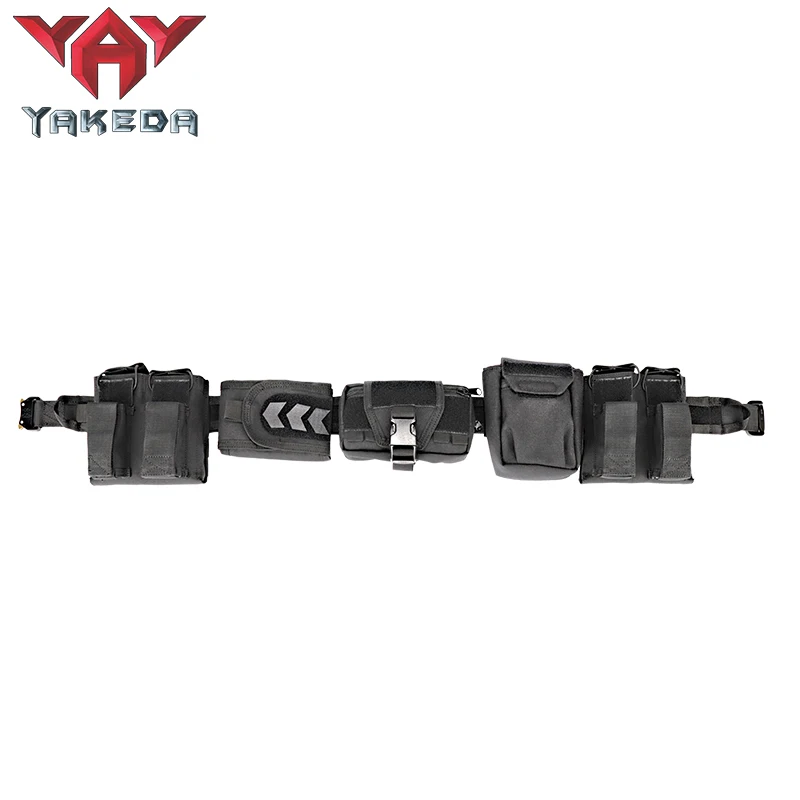 YAKEDA Multi-function Pocket Pouch 5-pieces Set Camo Style Outdoor Training Waist Belt Tactical Duty Utility Belt