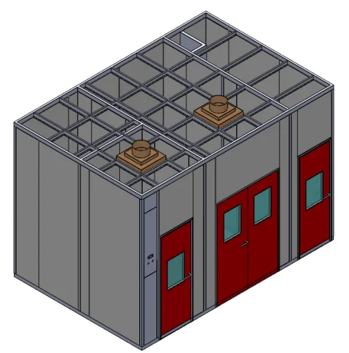 Airkey Modular Material ISO Standard High Strength Sandwich Panel Color Steel Panel Clean Booth