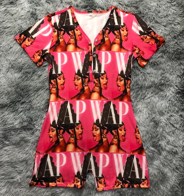hot selling sexy pajamas wholesale sexy pajamas WAP cardib  women adult onesie