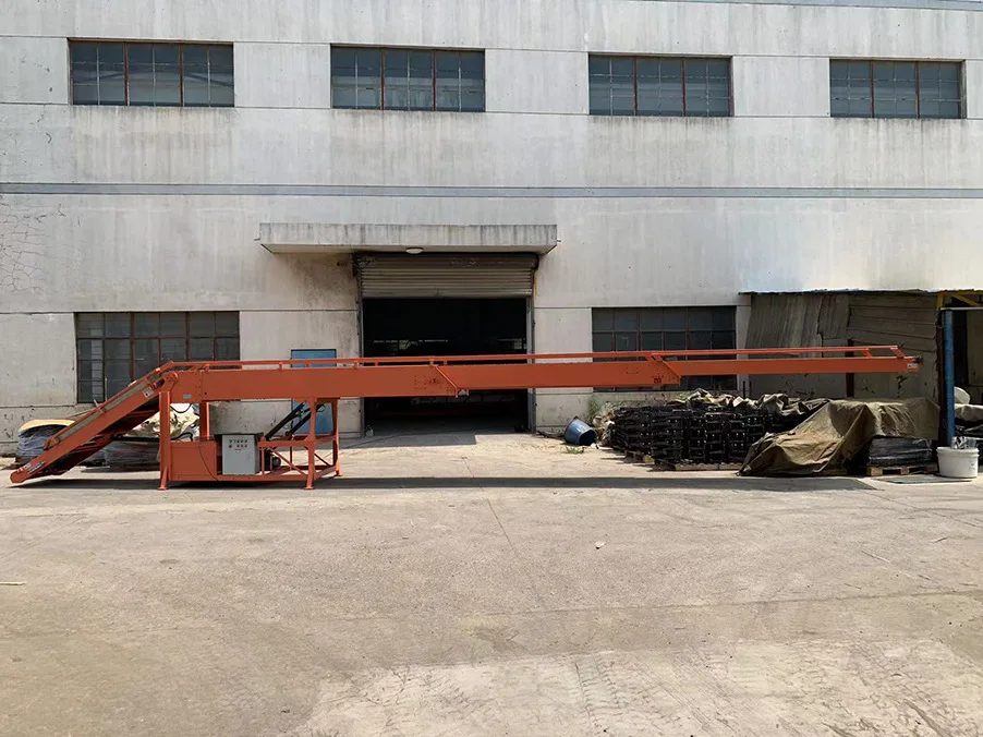 3-section telescopic PVC conveyor line efficient loading and unloading of logistics stainless steel conveyor price