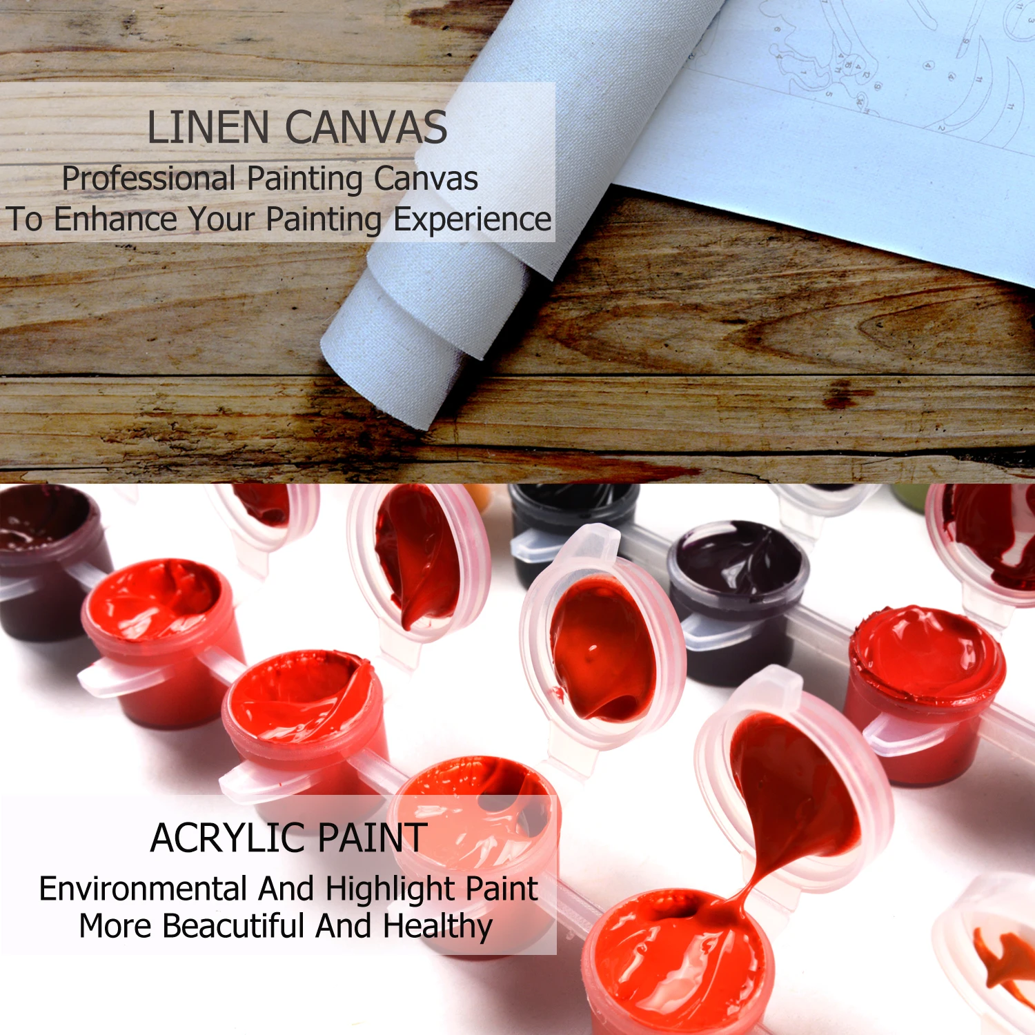 
Tigers on African Grasslands Hand-painted Decorative indoor hanging Painting by numbers Diy Digital Oil Painting with Frame 