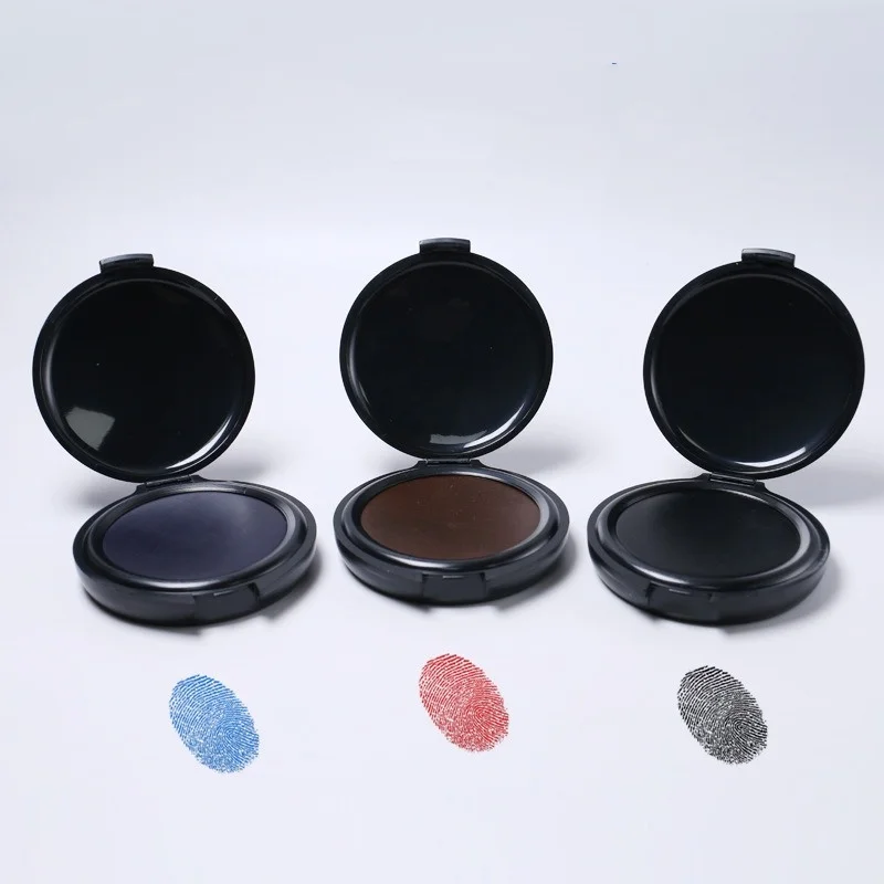 Round Fingerprint Office Thumb Pad Signature Stamp Ink Pad Fingerprint Ink Pad