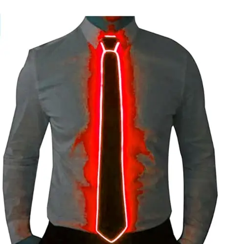 Creative stage performance RGB EL Tie voice-activated flashing wearable devices holiday party luminous props lighting