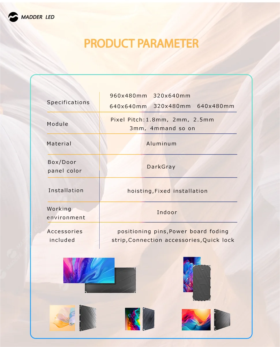 Factory Wholesale p2 p2.5 p3 p4 4K high resolution led screen price suitable for indoor concert background wall video wall