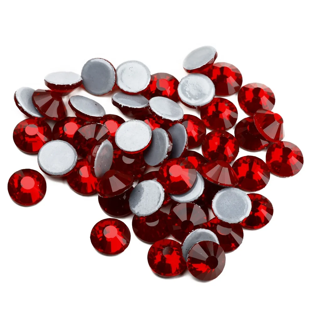 Yantuo хрустальные стразы с плоской задней стороны оптом красный цвет для одежды