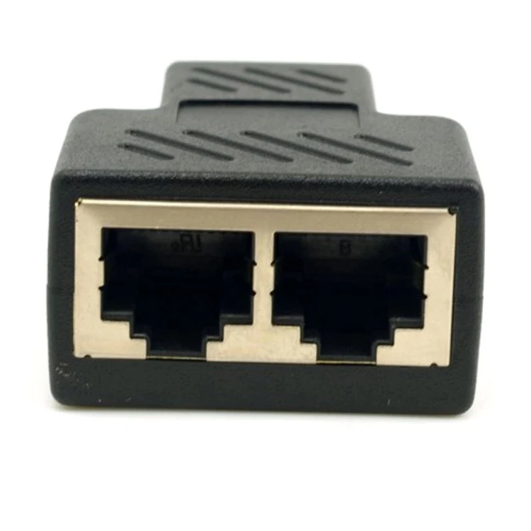 Сетевой преобразователь CAT5e Cat6, разъем 1 на 2 порта, двойной RJ45, гнездовой адаптер, сплиттер