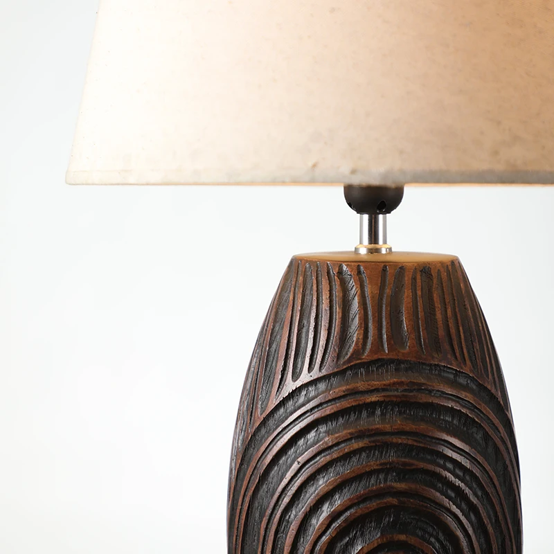 Wholesale elegant read night geometry abstract custom bedside table lamp with vase