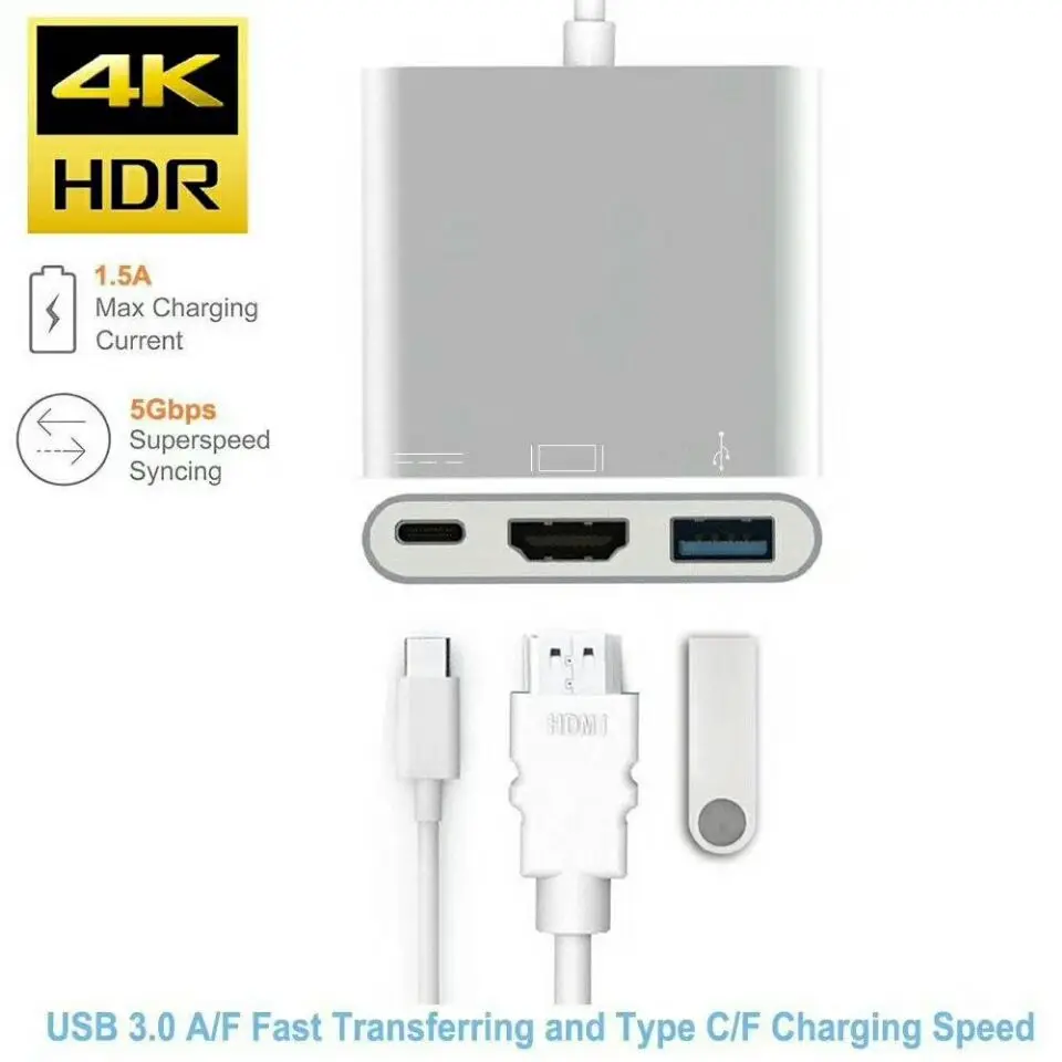  USB 3 1 TYPE-C для Female Digital AV Multiport Adapter HDMI