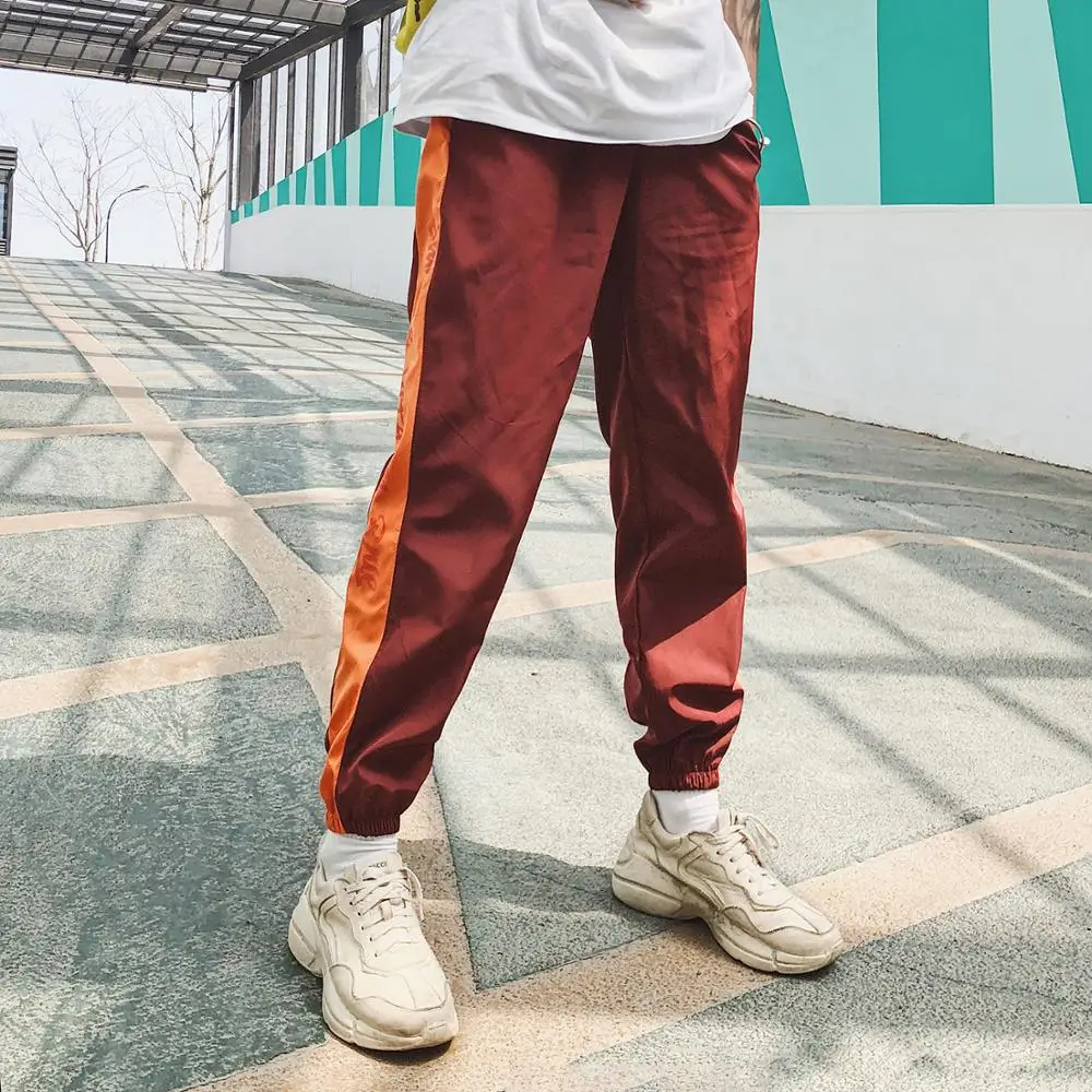 
Customized and RTS 100% Polyester Streetwear Drawstring Loose Casual Sports Hip-hop Violet Jogger Pants Men 