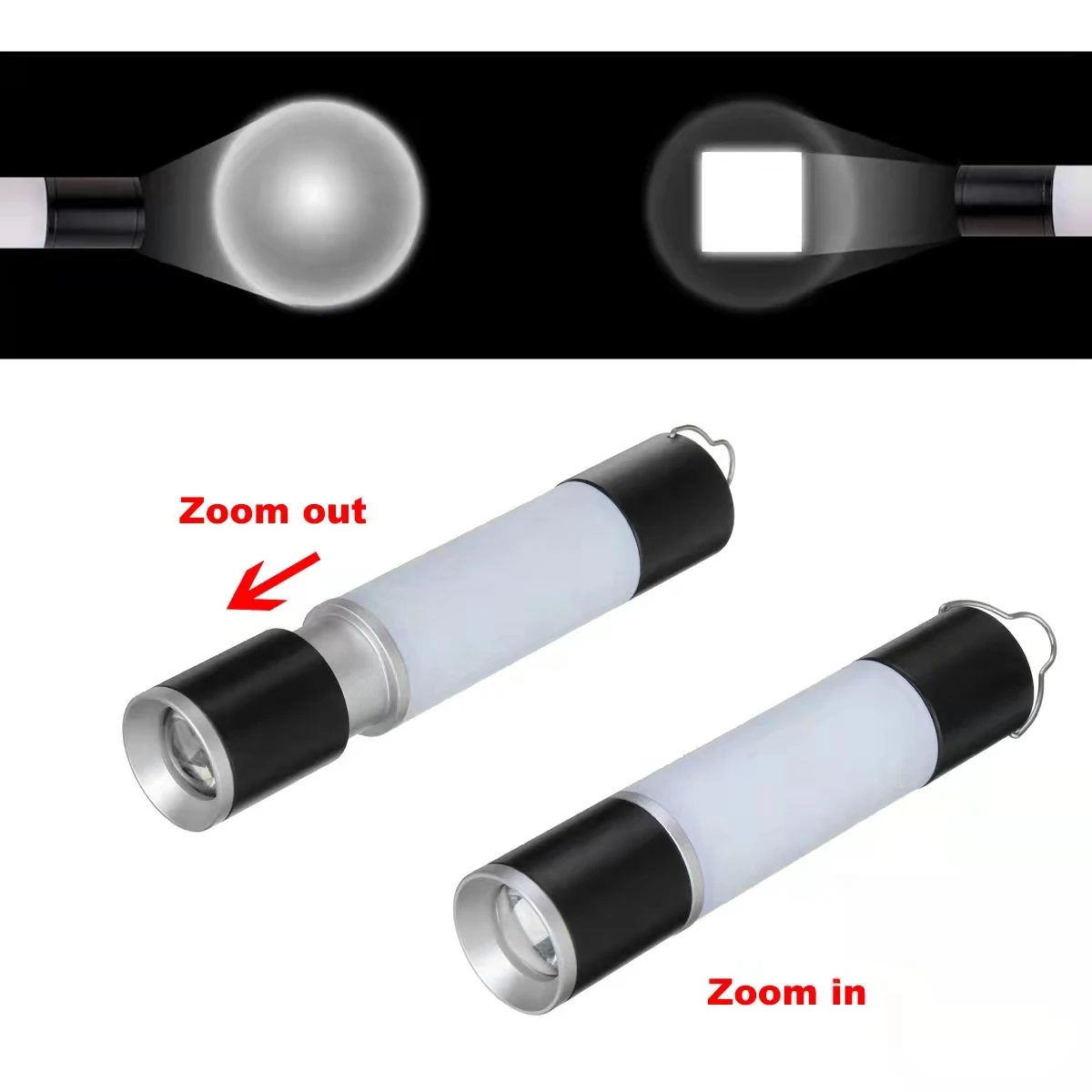 factory wholesale camping supplies Stretchable led Sticker outdoor Torch camping light portable with Triangle bracket