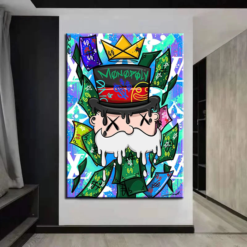Graffiti Make Money Posters and Pop Street Wall Art Pictures and prints For Home Office Living Room Decor Fashion Wall Pictures