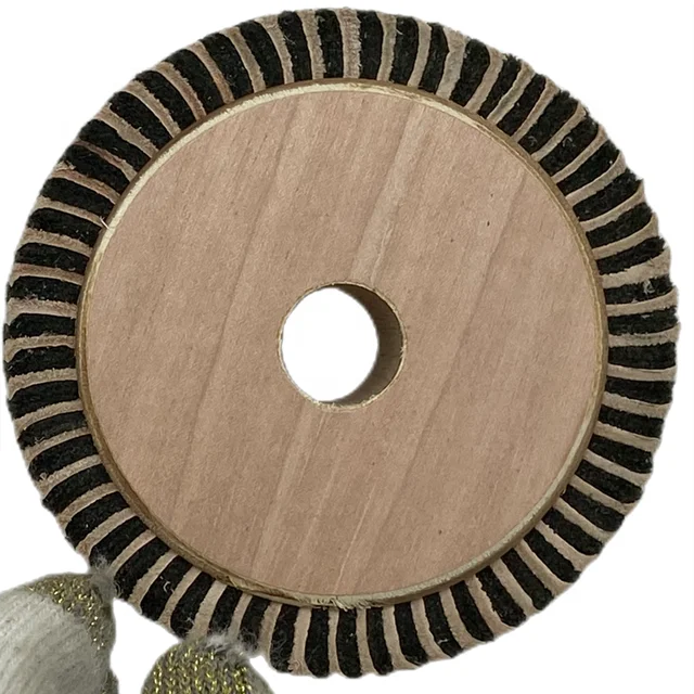 leather felt round brush in leather and cloth material  for leather and shoe industry  giving smoother   as buffing wheel NND110