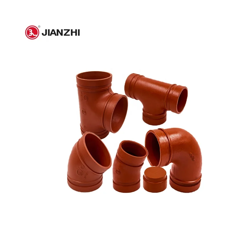 wholesale cast iron grooved pipe fitting fire pipe connector grooved 90 Elbow