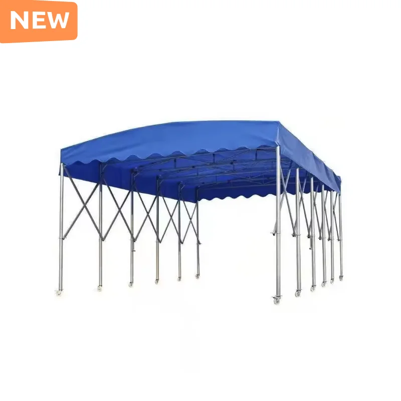 Youya High Quality Push And Pull Folding Garage Carport Warehouse Tent Waterproof Car Wash Tent Movable Parking Tent