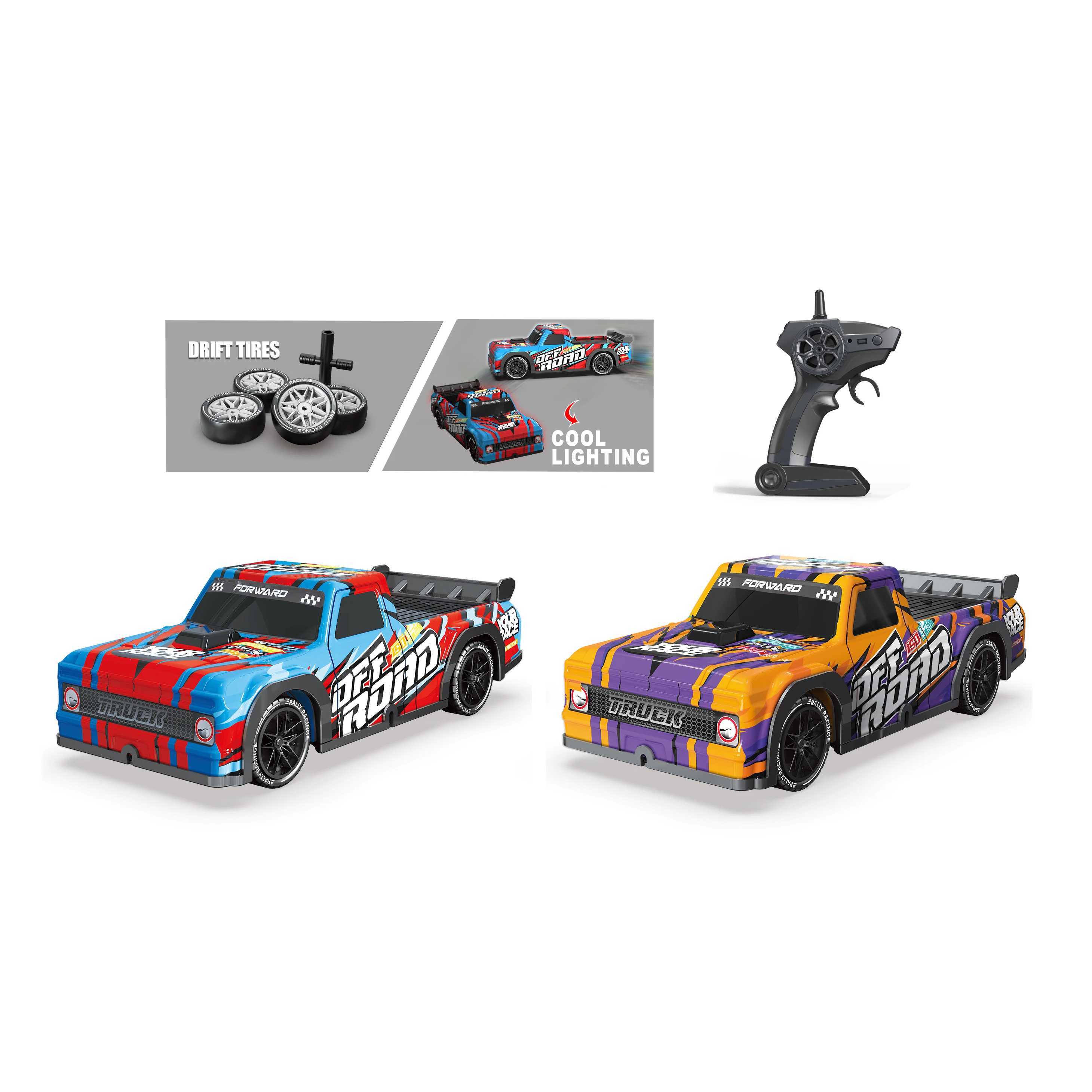 1:16 Hight Quality Four-Wheel Drive Drift High-Speed Remote Control Car Racing Car Model Rc Car With Light Music For Boys Toys