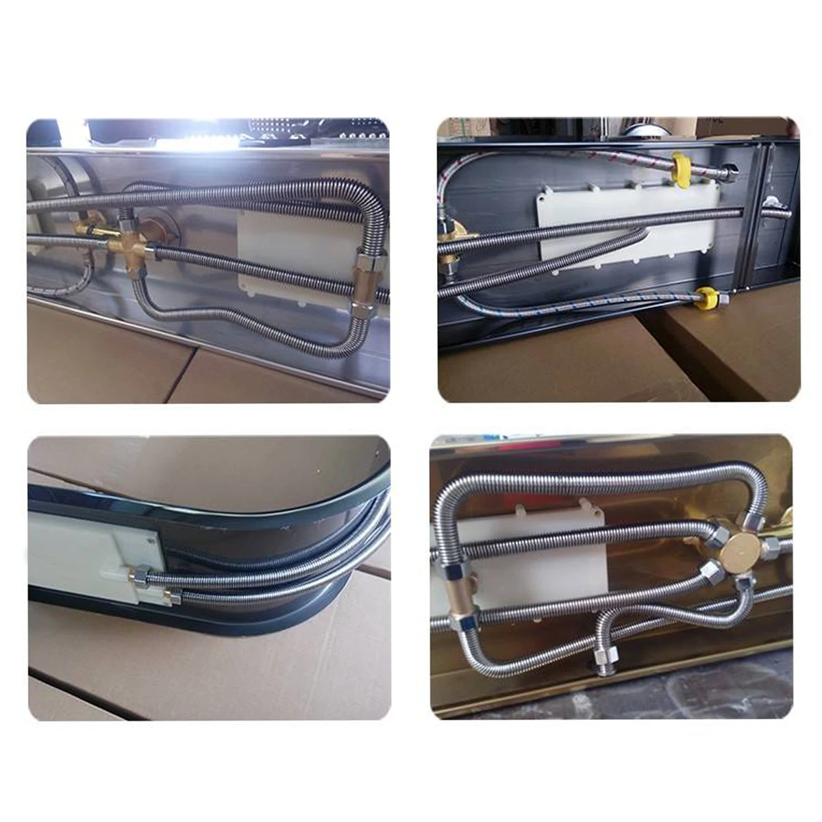 YUNDOOM OEM Golden Brushed Wall Mount Column Towers Stainless Steel Wall Mount Shower Panel For Bathroom Massage Shower Panel