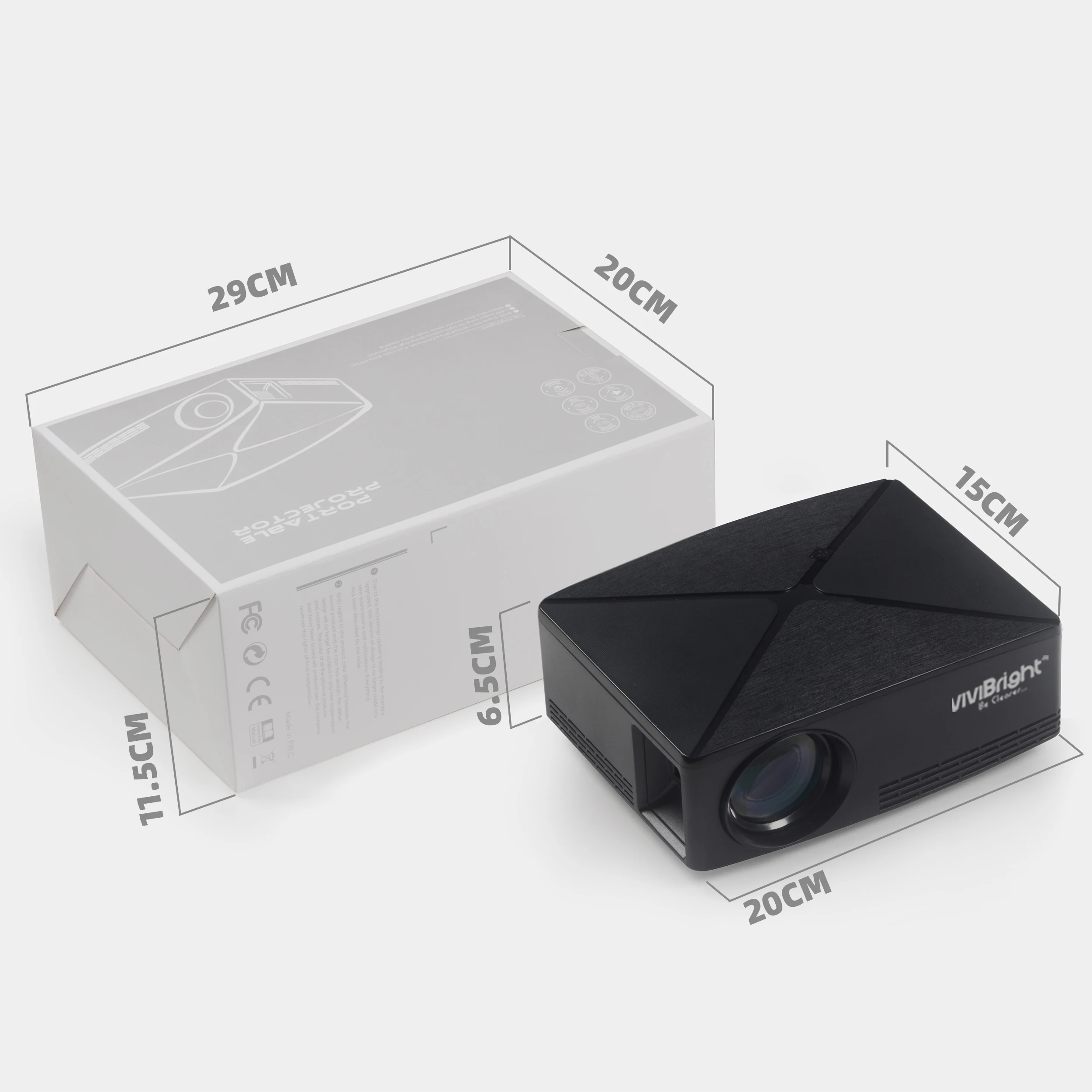 Hot sale Vivibright Projector C80UP with google TV OS SUPPORT Google Play Movies for home cinema produced by inproxima