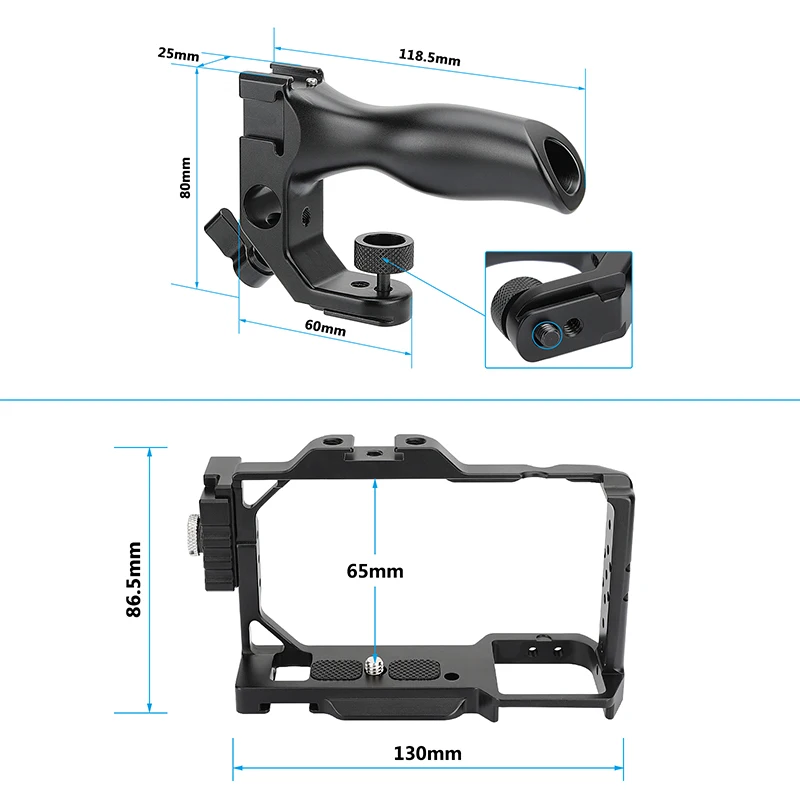 CAMVATE Sny ZV-E10 Cage Rig Full Frame (Exclusive Use) With Quick Release NATO Top Handle & Protective Wire Clamp drop shipping