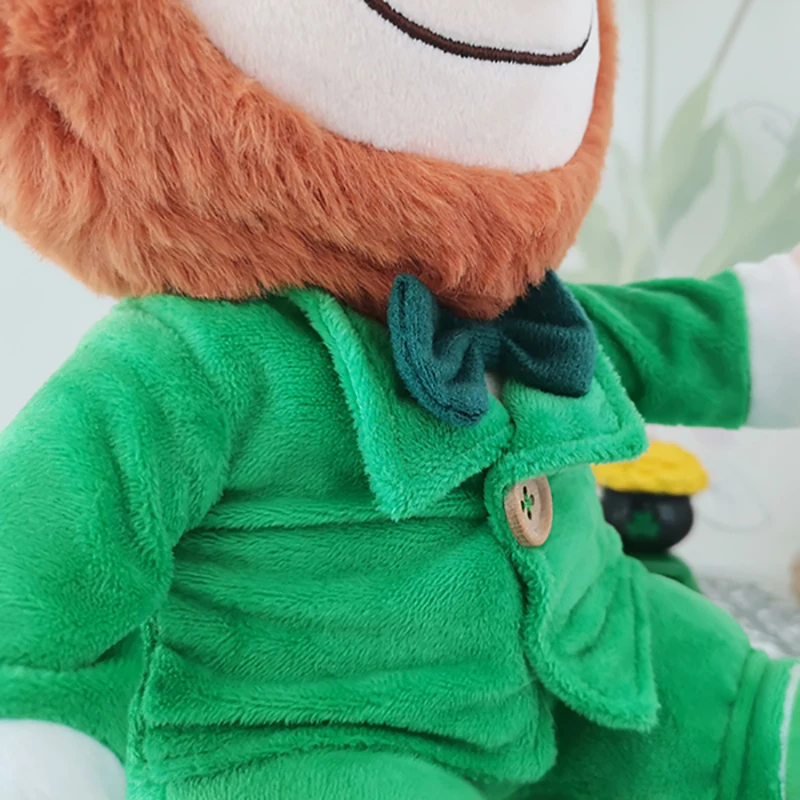 St Patricks Day Plush Custom 12inch High Quality Lucky Leprechaun Plush Stuffed Doll Toy