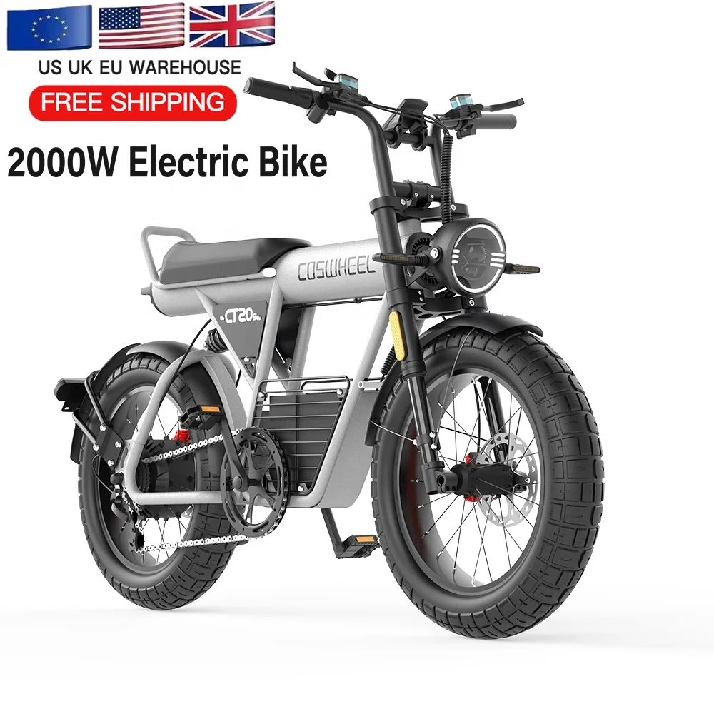 Factory Hot Sale COSWHEEL CT20S 48V 60V 2000w Ebike Electric Hybrid Bike Long Range Adult 100 mile 20*5.0 Fat Tire Electric Bike