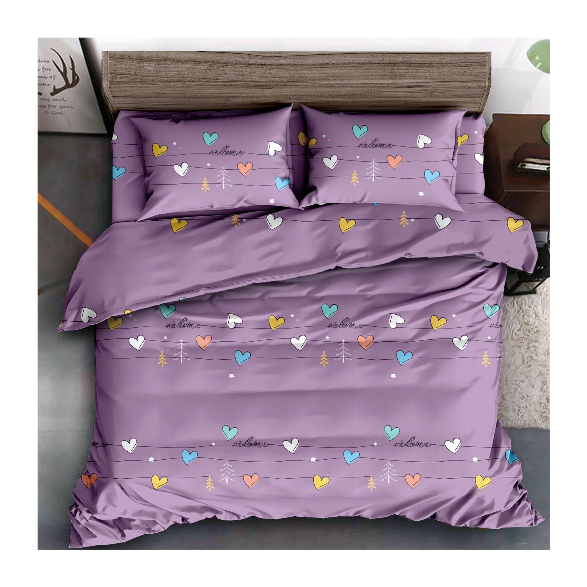 Wholesale Chinese Supply 100% Polyester Textile Fabric For Bedding Sheet Printing Fabric Bedsheeet