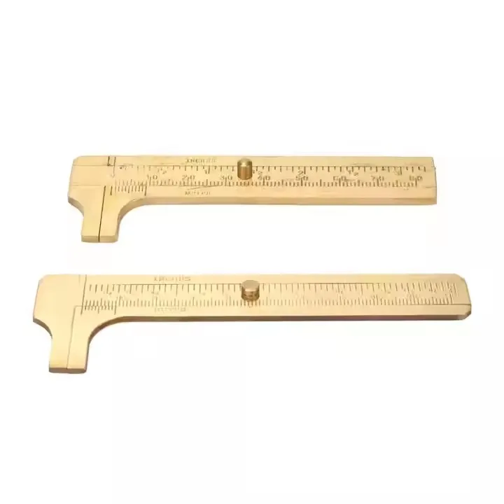 Vernier Caliper Brass Double Scale High Precision Transparent Scale Portable Mini Pocket Caliper DIY Crafts Jewelry Tool
