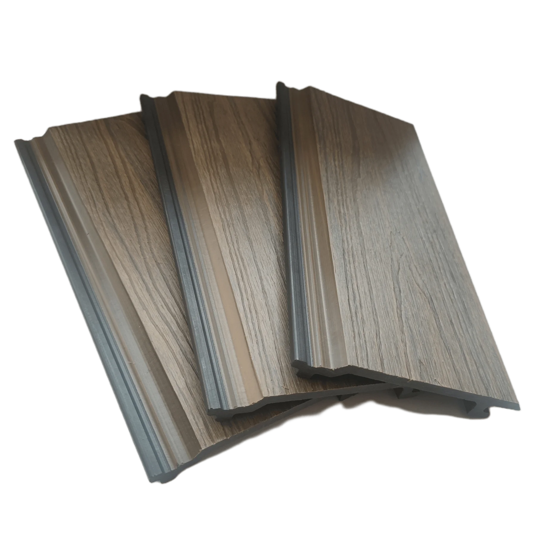 Co-extrusion 148*21mm grainy capped wall panel outdoor WPC coating Artificial wood plastic composite Exterior