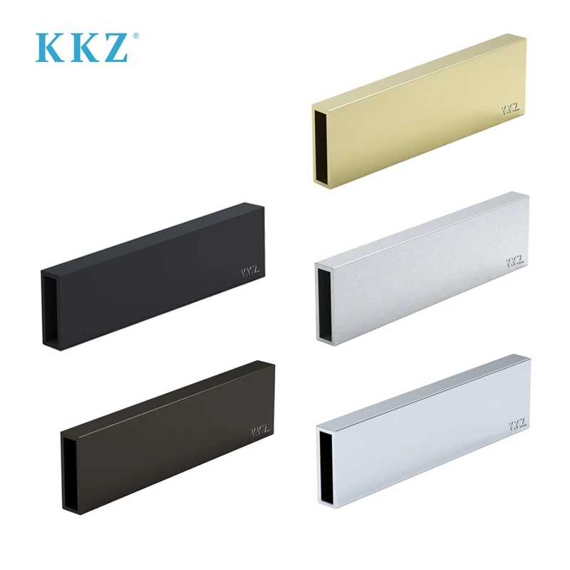 KKZ bathrooms Stainless Steel 10x30mm Square Support Tube Shower Glass Sliding Door Upper Tract Bar Rail