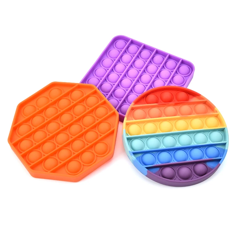 
Wholesale silicone squeeze push pop fidget toy sensory bubble kids Unzip toys 