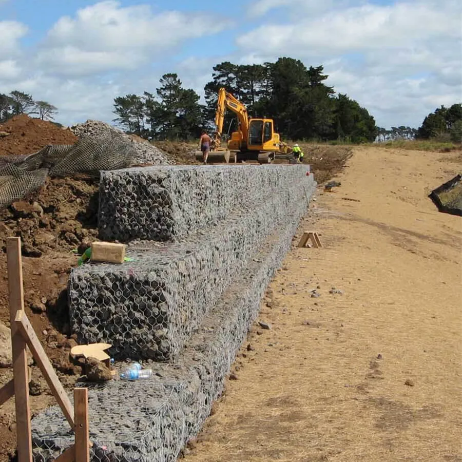 Габионная сетка с ПВХ покрытием/оцинкованная, шестигранная, для ограждения