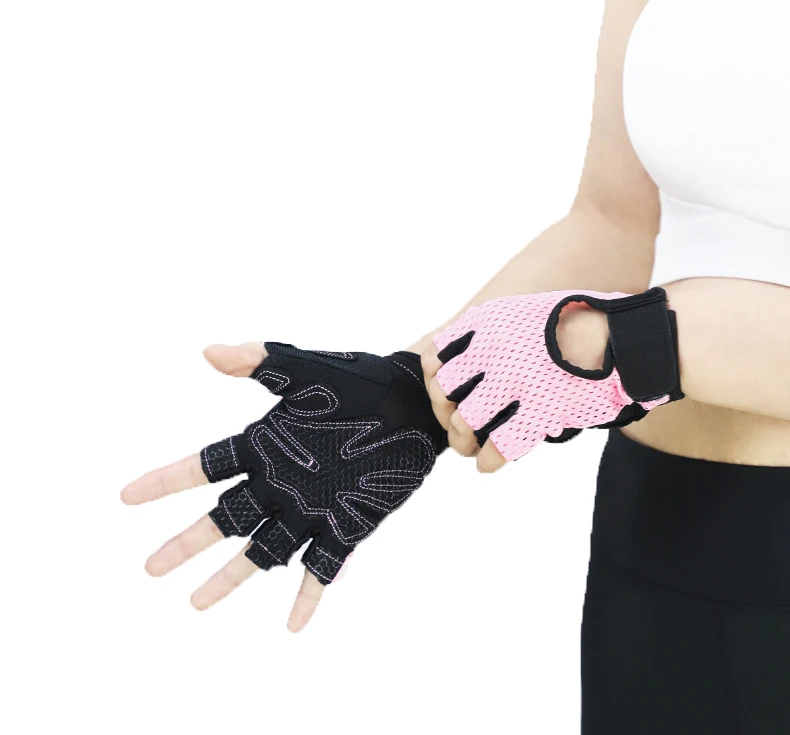 Wholesale Women Custom Half Fineger Weight Lifting Gloves Fitness