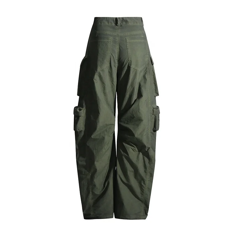 Bettergirl  New Hot Girl Style 6 Pocket Pants Design Vintage Wide Leg Trousers Cargo Jeans Women