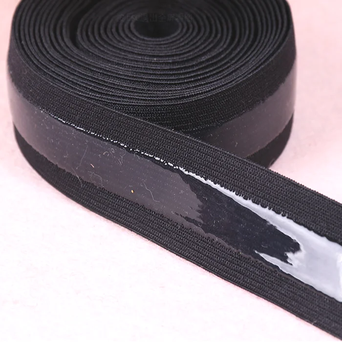 silicone non slip gripper band 25mm width available custom logo printing anti slip silicone elastic tape