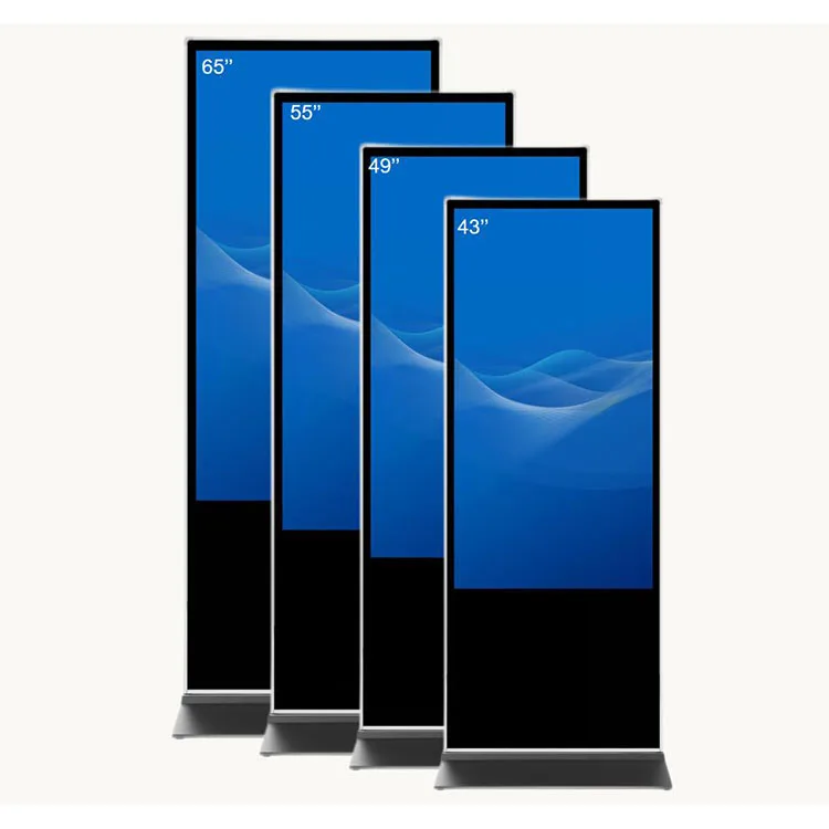 43 55 65 75 85 Inch Customize Vertical Stand Alone LCD Display Totem Floor Stand Digital Advertising Signage