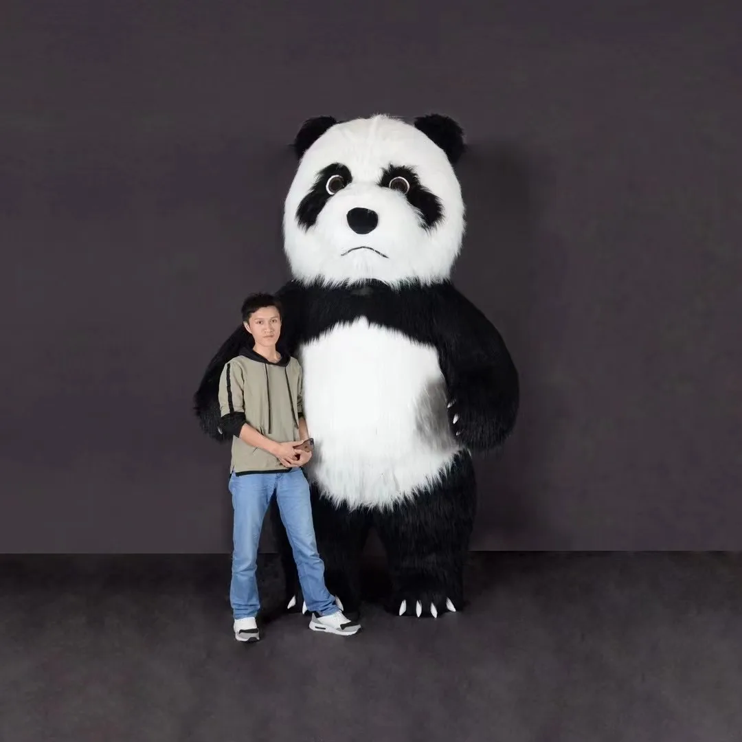 Factory Hot Sale Cartoon Walking Lovely Animal Panda Adult mascot costume for Amusement park