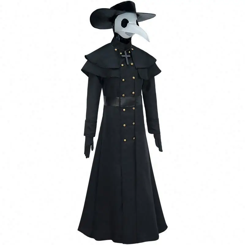 Adult Ant-man Plague Black Halloween Horror Doctor Crow Beak Doctor Cosplay Costume Medieval Steampunk Halloween Polyester Suits