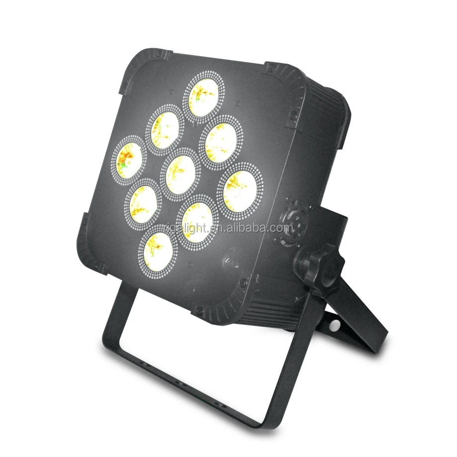 9x18 Вт led flat par RGBAW + UV 6 в 1 dmx беспроводной дистанционный Аккумулятор uplights для