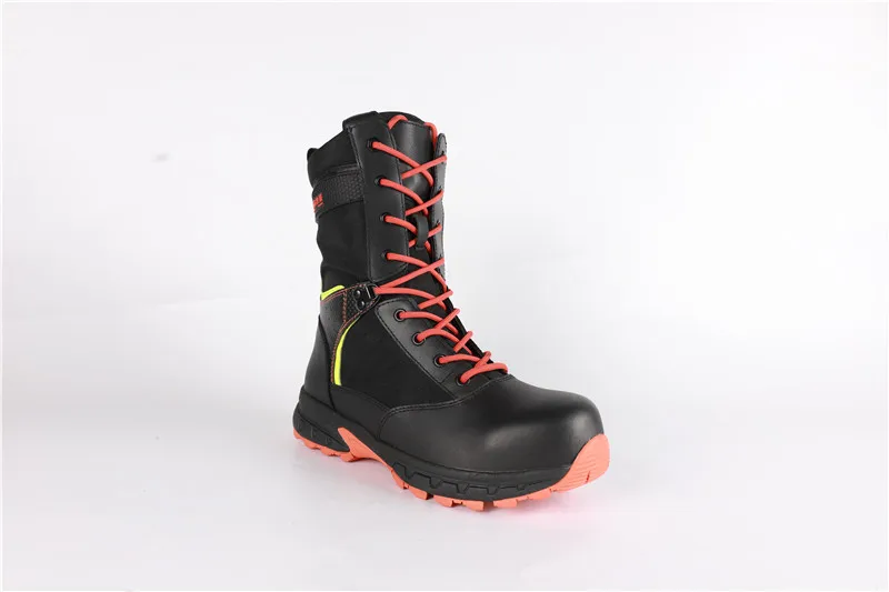 2021 New fashion steel toe steel midsole firefighter boot rescue rubber boot safety shoes