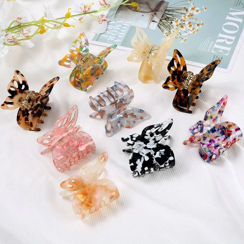 SAIYII New Arrival Butterfly Mini Hair Clip Claw Cellulose Acetate Hair Claw Clips For Women Thin Hair