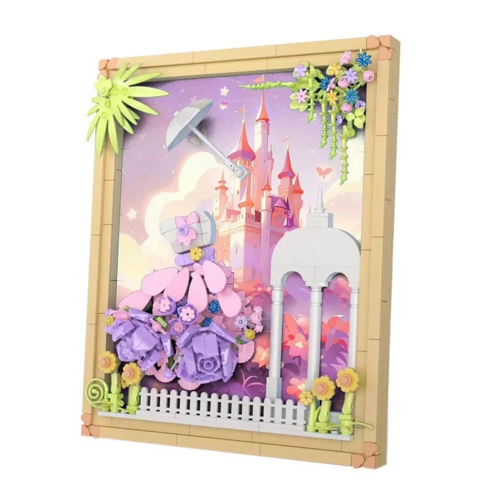 Fine brick small particles assembled education dream wedding princess children 655pcs plastic gift building block toys