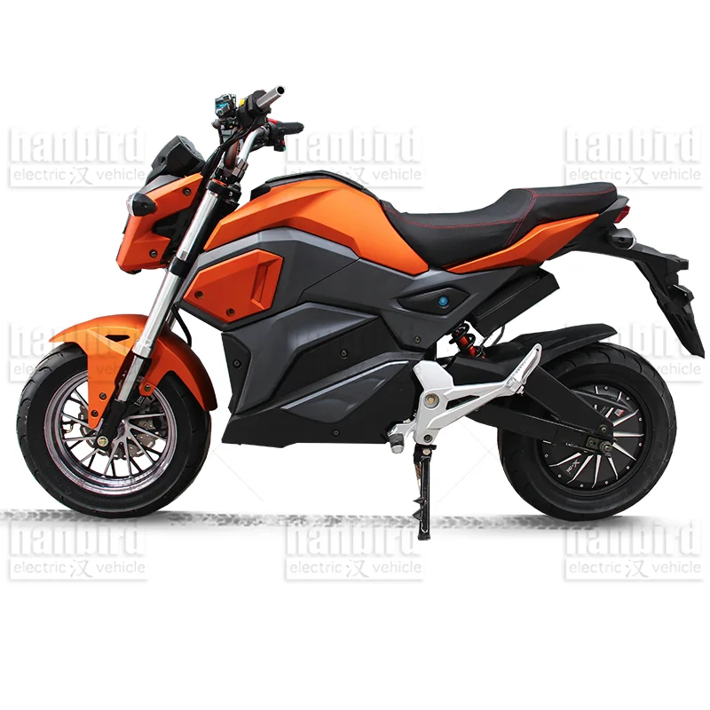 Hanbird 3000 Вт Электрический мотоцикл с черным сиденьем на продажу