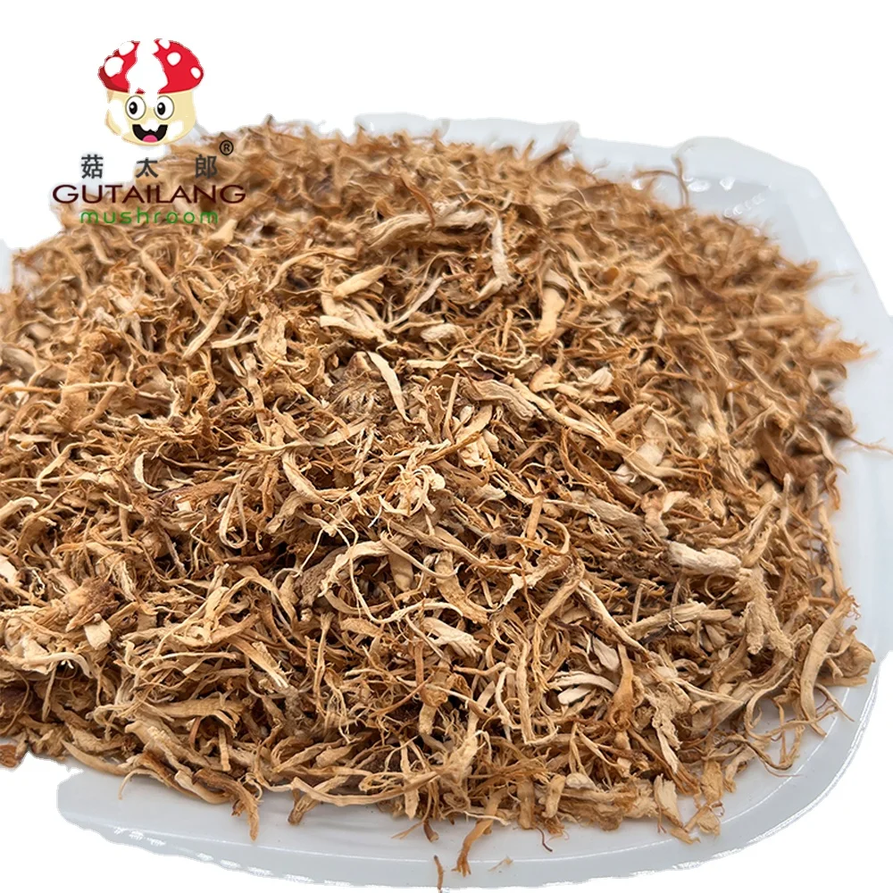 Dried Shredded Shiitake mushroom stalk fine shreds mushroom stem raw materials for plant based meat vegetarian food vegan meat
