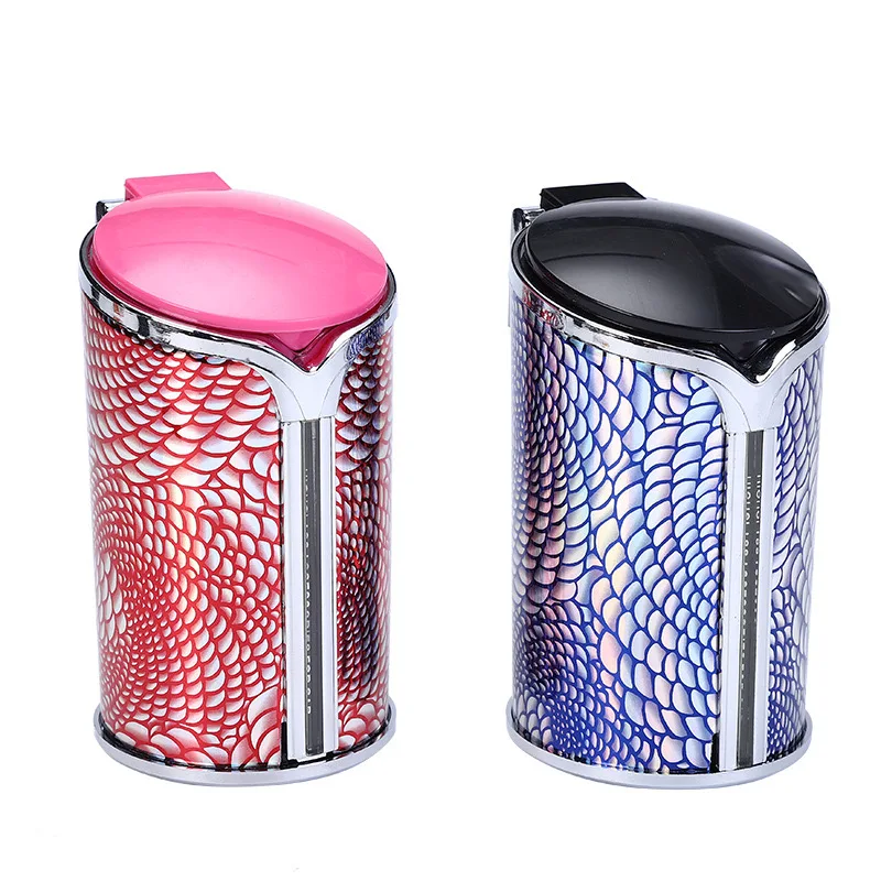 2023 Custom Creative Car Ashtray Interior Decoration With LED Light Ashtray Leather Car Ashtrays