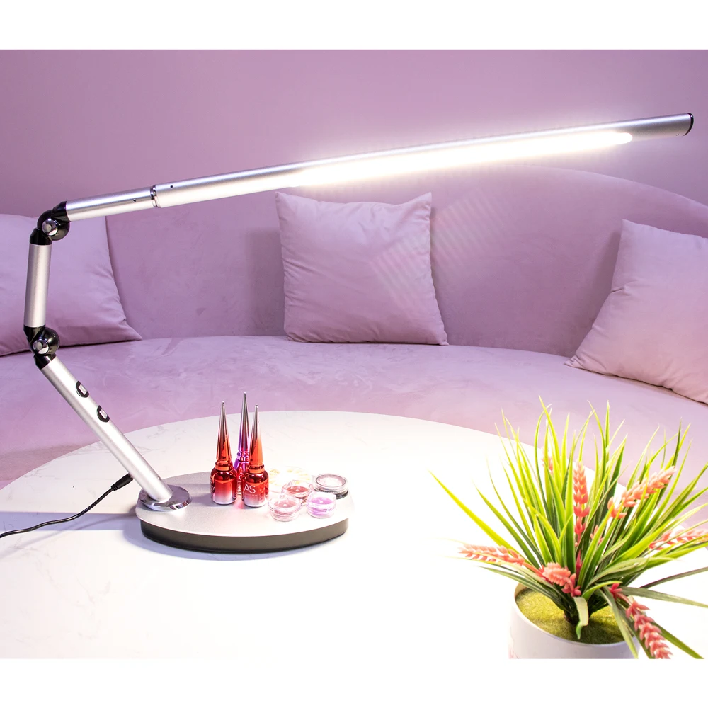 Professional Salon Use Warm Light Cold Light 360 Degree Adjustable USB Port LED Table Lamp with Stable Base