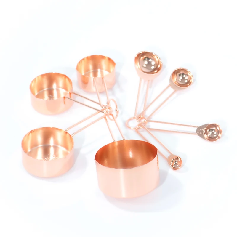 
Dropshipping Amazon Unique Home Measuring Cup 4 Piece Cooking Spoon Set Gold plated (Rose Gold plated) 